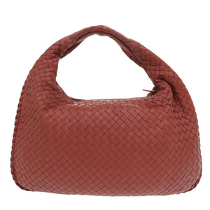 美品 ボッテガヴェネタ イントレチャート ホーボー レザー レッド ハンドバッグ 赤 1569【中古】BOTTEGAVENETA