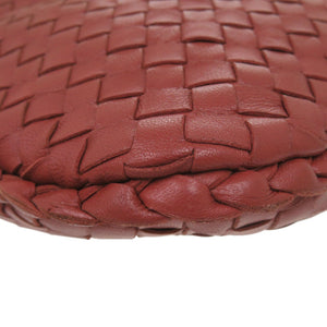 美品 ボッテガヴェネタ イントレチャート ホーボー レザー レッド ハンドバッグ 赤 1569【中古】BOTTEGAVENETA