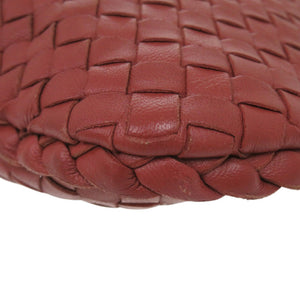 美品 ボッテガヴェネタ イントレチャート ホーボー レザー レッド ハンドバッグ 赤 1569【中古】BOTTEGAVENETA