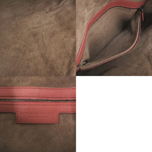 美品 ボッテガヴェネタ イントレチャート ホーボー レザー レッド ハンドバッグ 赤 1569【中古】BOTTEGAVENETA