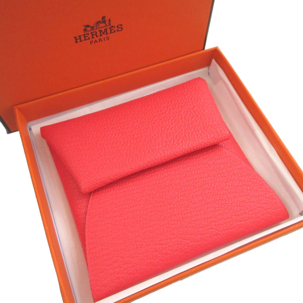 未使用 エルメス バスティア ヴェルソ Y刻印(2020年製) シェーブルミゾル ローズテキサス ケプラーチョ コインケース 財布 1575【中古】HERMES