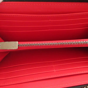 美品 クリスチャンルブタン マルチスタッズ レザー ブルー 青 ラウンドファスナー長財布 財布 1584【中古】Christian Louboutin