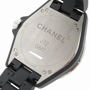 美品 シャネル J12 GMT セラミック マットブラック H3101 自動巻き 腕時計  ブラック 黒 1593【中古】CHANEL メンズ