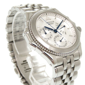 美品 セイコー クレドール パシフィーク GCBG997 4S77-0A20 デイデイト SS シルバー 自動巻き 腕時計 1594【中古】SEIKO