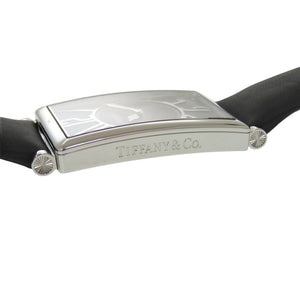 美品 ティファニー ギャラリー Z3002.10.10A10A68A SS レザー ブラック クオーツ 腕時計 黒文字盤 1597【中古】TIFFANY&Co.