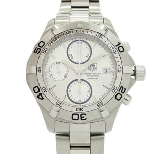 美品 タグホイヤー アクアレーサー CAF2111 クロノグラフ SS シルバー 自動巻き 腕時計 1598【中古】TAG HEUER