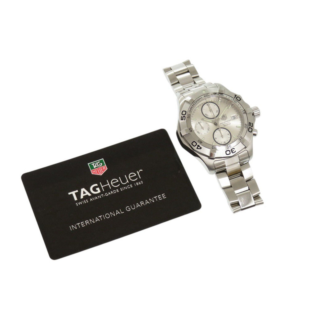 美品 タグホイヤー アクアレーサー CAF2111 クロノグラフ SS シルバー 自動巻き 腕時計 1598【中古】TAG HEUER