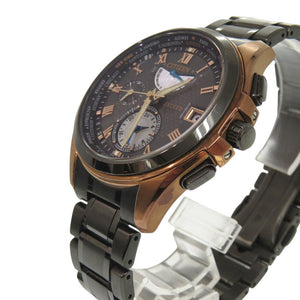 美品 シチズン エクシード H820-T021387 チタン グレー 電波ソーラー 腕時計 1600【中古】CITIZEN