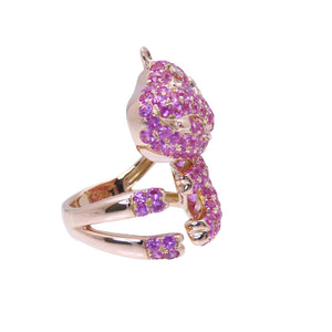 新品同様 ノーブランド
 カバ モチーフ リング・指輪
 K18ピンクゴールド/ピンクサファイヤ/ダイヤモンド 10.5号 ピンク 1609
【中古】no brand レディース