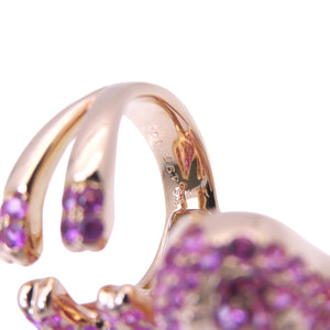 新品同様 ノーブランド
 カバ モチーフ リング・指輪
 K18ピンクゴールド/ピンクサファイヤ/ダイヤモンド 10.5号 ピンク 1609
【中古】no brand レディース