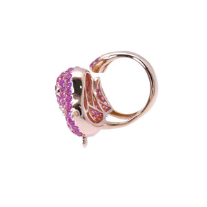 新品同様 ノーブランド
 カバ モチーフ リング・指輪
 K18ピンクゴールド/ピンクサファイヤ/ダイヤモンド 10.5号 ピンク 1609
【中古】no brand レディース