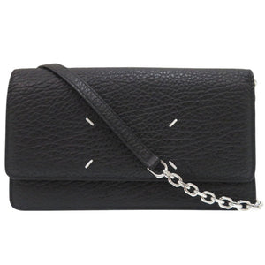 新品同様 メゾン マルジェラ チェーンウォレット 4ステッチ SA3UI0008 P4455 長財布 レザー ブラック 1614【中古】Maison Margiela