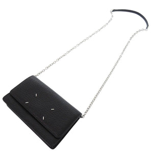 新品同様 メゾン マルジェラ チェーンウォレット 4ステッチ SA3UI0008 P4455 長財布 レザー ブラック 1614【中古】Maison Margiela