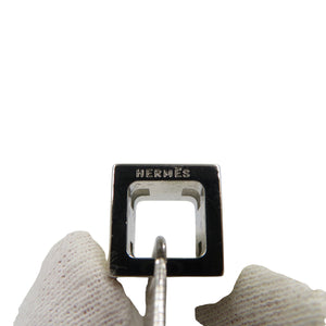 美品 エルメス カージュドアッシュ Hキューブ メタル シルバー アイボリー ネックレス 1622【中古】HERMES