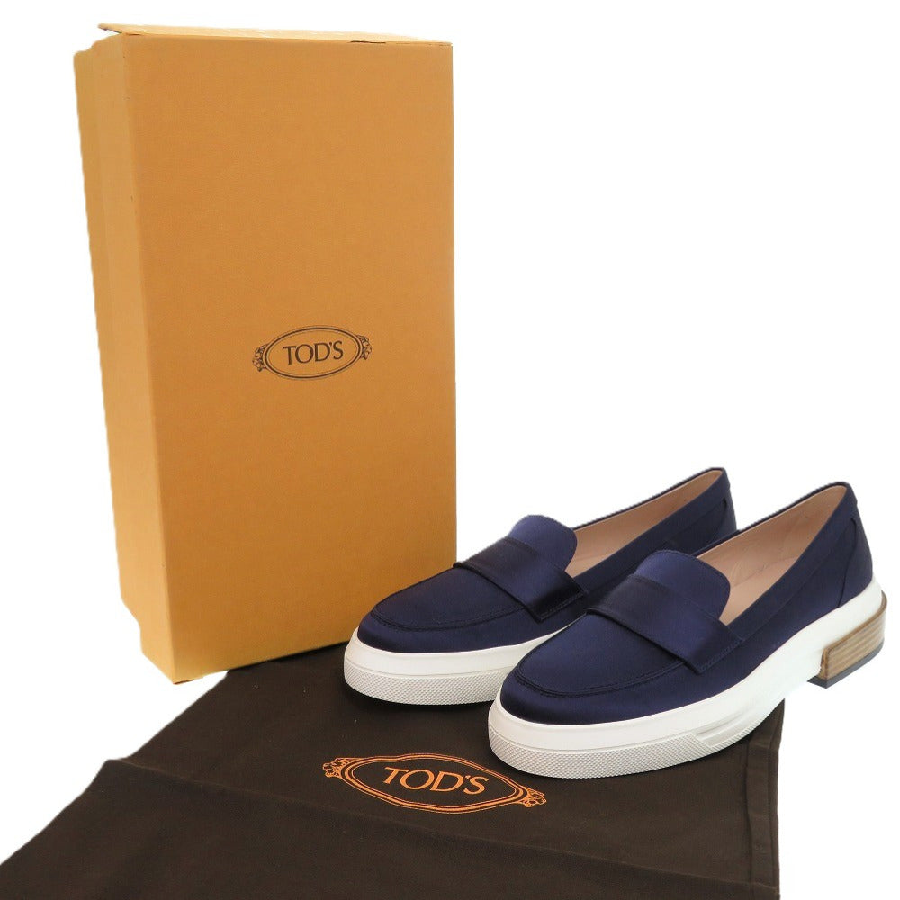 未使用品 トッズ XXW92B0Y411RS0 サイズ40 合成繊維 ネイビー ローファー 紺 1650【中古】TOD’S レディース