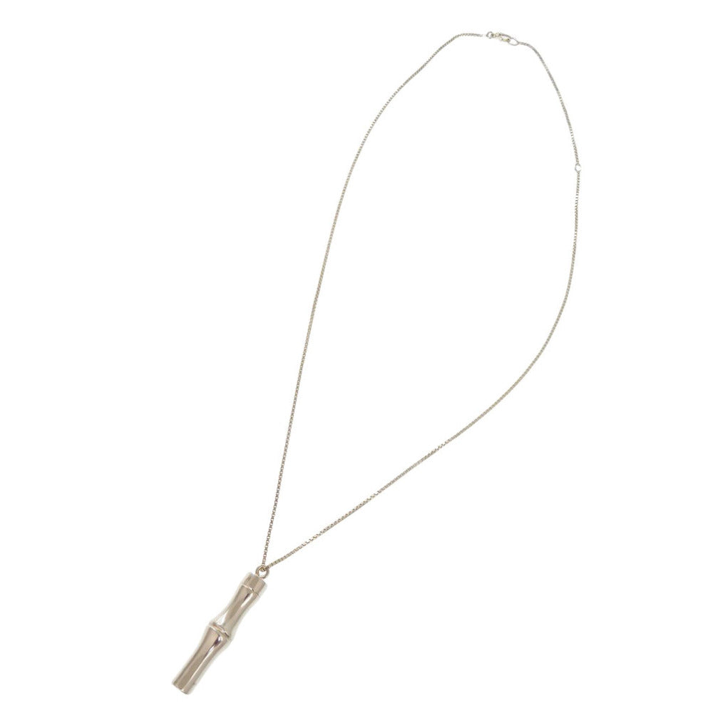 美品 グッチ バンブー ロングネックレス シルバー925 1655【中古】GUCCI