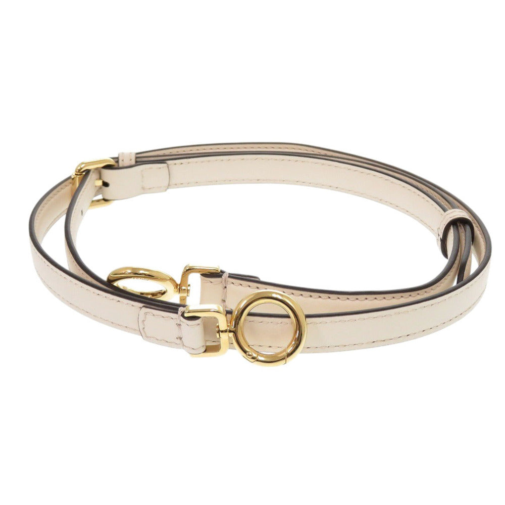 新品同様 フェンディ ピーカブー用 ショルダーストラップ レザー アイボリー 1665【中古】FENDI