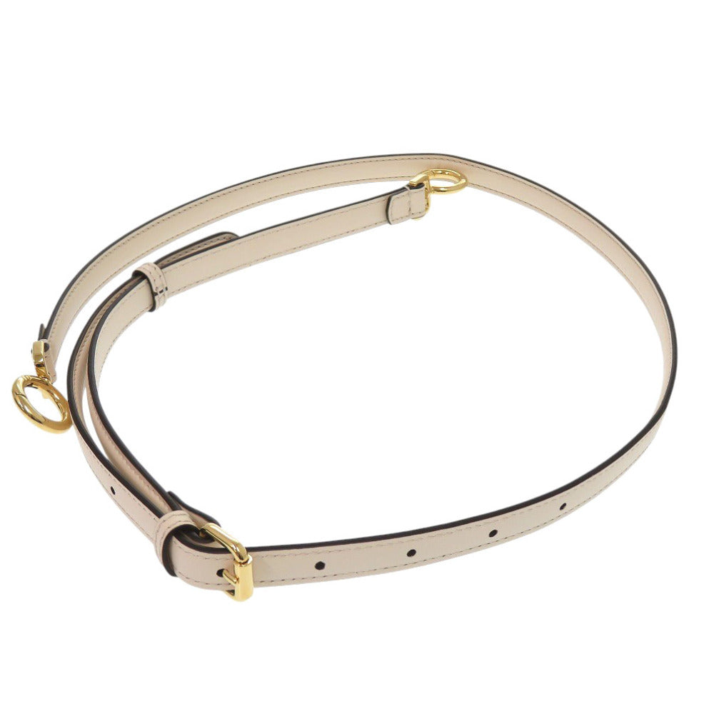 新品同様 フェンディ ピーカブー用 ショルダーストラップ レザー アイボリー 1665【中古】FENDI