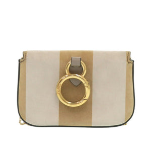 美品 フェンディ ナノバケット 7AR844 スウェード ベージュ ミニチェーンショルダーバッグ バッグチャーム 1678【中古】FENDI