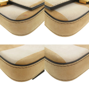 美品 フェンディ ナノバケット 7AR844 スウェード ベージュ ミニチェーンショルダーバッグ バッグチャーム 1678【中古】FENDI