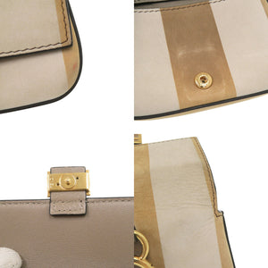 美品 フェンディ ナノバケット 7AR844 スウェード ベージュ ミニチェーンショルダーバッグ バッグチャーム 1678【中古】FENDI