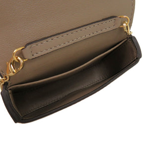美品 フェンディ ミニ チェーン ナノバケット 7AR844 スエード ベージュ 1678 ショルダーバッグ【中古】FENDI