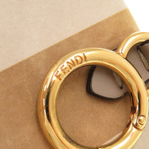 美品 フェンディ ミニ チェーン ナノバケット 7AR844 スエード ベージュ 1678 ショルダーバッグ【中古】FENDI