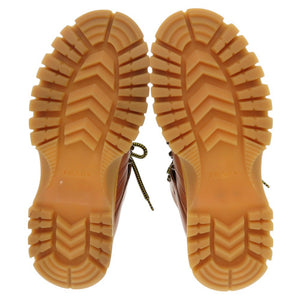 未使用 プラダ スタッズ サイズ37 レザー ブラウン ショートブーツ ブーツ 1681【中古】PRADA