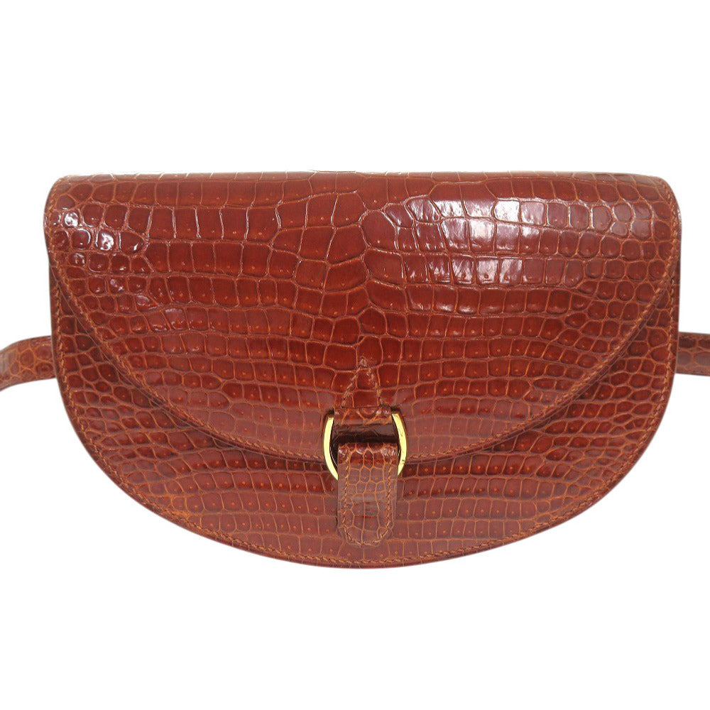 美品 エルメス ポロサス ブラウン 〇X刻印(1994年製) ウエストバッグ 1682【中古】HERMES