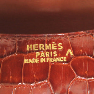 美品 エルメス ポロサス ブラウン 〇X刻印(1994年製) ウエストバッグ 1682【中古】HERMES