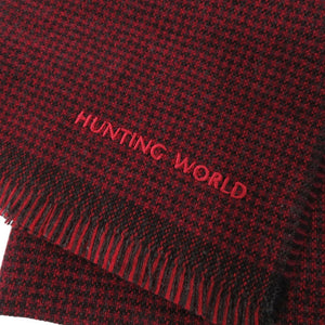 未使用品 ハンティングワールド カシミヤ レッド マフラー 赤 1693【中古】HUNTING WORLD