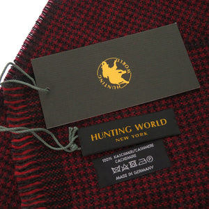 未使用品 ハンティングワールド カシミヤ レッド マフラー 赤 1693【中古】HUNTING WORLD