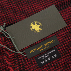 未使用品 ハンティングワールド カシミヤ レッド マフラー 1693【中古】HUNTING WORLD