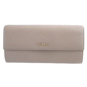 未使用 フルラ レザー ベージュ 2つ折り長財布 財布 1706【中古】FURLA