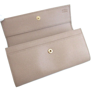 未使用 フルラ レザー ベージュ 2つ折り長財布 財布 1706【中古】FURLA
