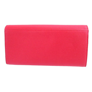 未使用 フルラ レザー レッド 赤 2つ折り長財布 財布 1707【中古】FURLA