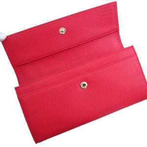 未使用 フルラ レザー レッド 赤 2つ折り長財布 財布 1707【中古】FURLA