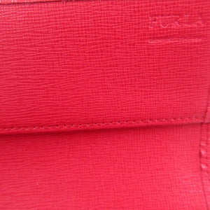 未使用 フルラ レザー レッド 赤 2つ折り長財布 財布 1707【中古】FURLA