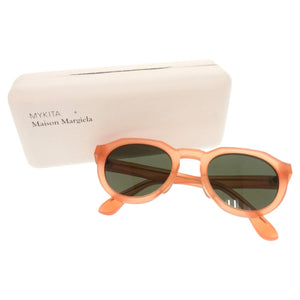 美品 メゾン マルジェラ MYKITA + Masion Margiela MMRAW007 COL825 プラスチック オレンジ サングラス 1719【中古】Maison Margiela