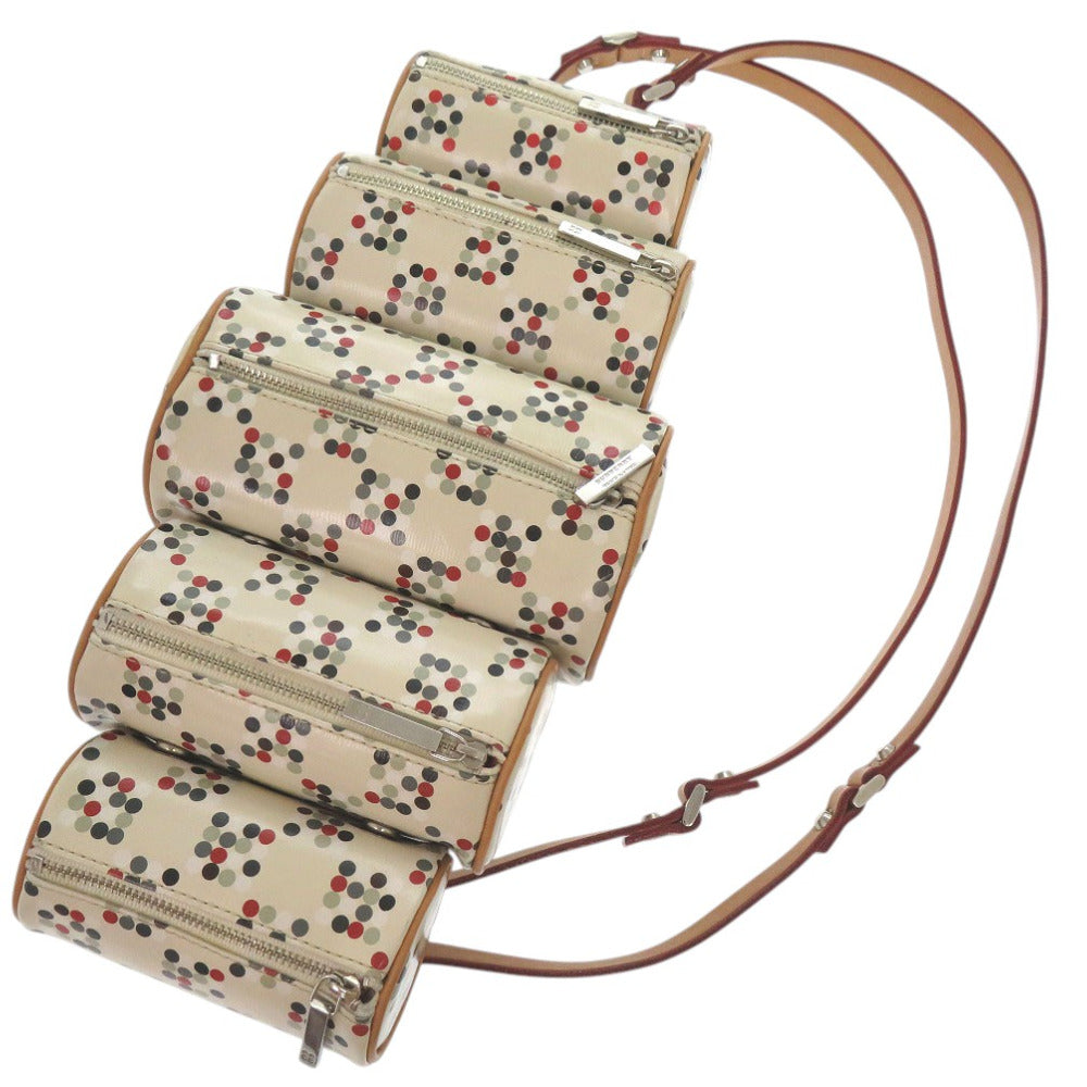 美品 バーバリーブルーレーベル ドット柄 変形 リュック デイパック PVC レザー 1735【中古】BURBERRY BLUE LABEL