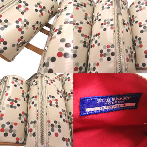 美品 バーバリーブルーレーベル ドット柄 変形 リュック デイパック PVC レザー 1735【中古】BURBERRY BLUE LABEL
