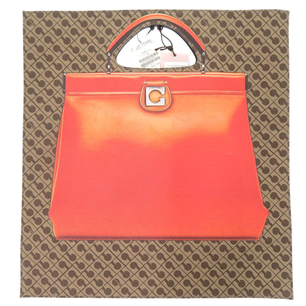 新品同様 ゲラルディーニ 130周年 限定 YGT-5956080C PVC ブラウン ハンドバッグ 茶 1740【中古】GHERARDINI