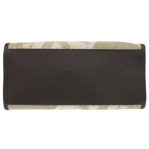 新品同様 ハンティングワールド キャンバス/レザー ベージュ ハンドバッグ 1743【中古】HUNTING WORLD