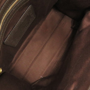 新品同様 ハンティングワールド キャンバス/レザー ベージュ ハンドバッグ 1743【中古】HUNTING WORLD