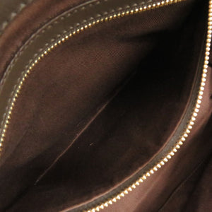 新品同様 ハンティングワールド キャンバス/レザー ベージュ ハンドバッグ 1743【中古】HUNTING WORLD