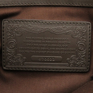 新品同様 ハンティングワールド キャンバス/レザー ベージュ ハンドバッグ 1743【中古】HUNTING WORLD