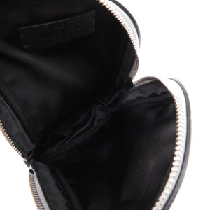 美品 ヴァレンティノ ガラヴァーニ ネックホルダー レザー メタリックシルバー 銀 ショルダーバッグ 1745【中古】Valentino Garavani