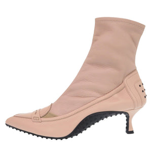 未使用 トッズ ショートブーツ ヒール サイズ40 1/2 レザー ピンク 1750【中古】BURBERRY