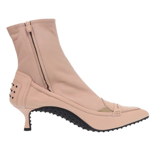 未使用 トッズ ショートブーツ ヒール サイズ40 1/2 レザー ピンク 1750【中古】BURBERRY