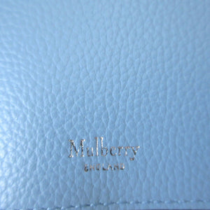 未使用 マルベリー RL8162 レザー 水色 パスポートスリップ パスポートケース 1772【中古】Mulberry